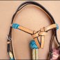HILASON WESTERN LEATHER RAWHIDE BITLESS BITFREE BRIDLE HEADSTALL BOSAL REINS
