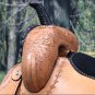 BH088-F HILASON WESTERN LEATHER BARREL RACING TRAIL PLEASURE RIDING SADDLE 15"