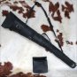 GLANOR RUGGED DISTRESS BUFFALO LEATHER HUNTING SHOT GUN CASE W/ SHELL CASEBLACK