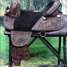 TW101DBRO-F HILASON WESTERN TREELESS TRAIL PLEASURE LEATHER HORSE SADDLE 14"