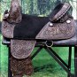 TW101DBRO-F HILASON WESTERN TREELESS TRAIL PLEASURE LEATHER HORSE SADDLE 14"