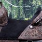 TW101DBRO-F HILASON WESTERN TREELESS TRAIL PLEASURE LEATHER HORSE SADDLE 14"