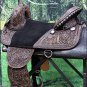 TW101DBRO-F HILASON WESTERN TREELESS TRAIL PLEASURE LEATHER HORSE SADDLE 14"