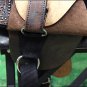 TW101DBRO-F HILASON WESTERN TREELESS TRAIL PLEASURE LEATHER HORSE SADDLE 14"