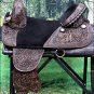 TW101DBRO-F HILASON WESTERN TREELESS TRAIL PLEASURE LEATHER HORSE SADDLE 14"