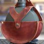 BG152MRED-F HILASON MAHOGANY TOP GRAIN LEATHER PLAIN 2 QUART CANTEEN HOLSTER BAG
