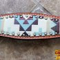 HILASON WESTERN LEATHER HORSE BREAST COLLAR AZTEC PAINTED