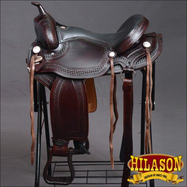 GS117-F HILASON GAITED WESTERN TRAIL PLEASURE ENDURANCE SADDLE 16"