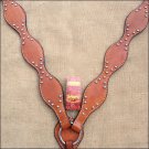 HILASON WESTERN LEATHER HORSE BREAST COLLAR TAN