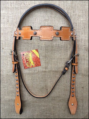 HILASON WESTERN LEATHER LIGHT OIL HORSE HEADSTALL
