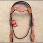 HILASON WESTERN LEATHER HORSE BRIDLE HEADSTALL TAN