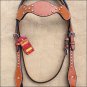 HILASON WESTERN LEATHER HORSE BRIDLE HEADSTALL TAN