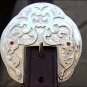 HILASON WESTERN LEATHER HORSE HALTER W/ HAND ENGRAVED SILVER TRIM BROWN