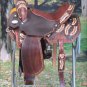 BH107-F HILASON WESTERN LEATHER BARREL RACING TRAIL PLEASURE RIDING SADDLE 15"