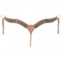 TOUGH 1 DESERT FAITH GATOR PRINT SILVER CROSS BREASTCOLLAR INLAY BROWN OVERLAY
