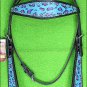 HILASON WESTERN LEATHER HORSE HEADSTALL BRIDLE TURQUOISE BLACK CHEETAH
