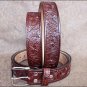 30" HILASON HAND MADE HEAVY DUTY BUFFALO HIDE LEATHER STICHED BELT