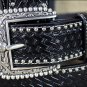 M&F WESTERN ARIAT SANDS BLACK MENS LEATHER BELT BASKET WEAVE W/ CONCHO 32-46 in