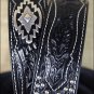 M&F WESTERN ARIAT SANDS BLACK MENS LEATHER BELT BASKET WEAVE W/ CONCHO 32-46 in