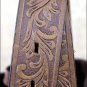 TONY LAMA BROWN BOY'S FLORAL TOOLED LEATHER LITTLE TEXAS WESTERN BELT