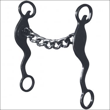 6" CHEEKS REINSMAN MIKE BEERS LARGE CHAIN HORSE MOUTH BIT W/ 5" MOUTH