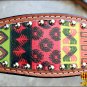 HILASON WESTERN LEATHER HORSE TACK BRIDLE HEADSTALL BREAST COLLAR AZTEC