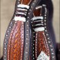 32 INCH WESTERN NOCONA WESTERN LEATHER MENS BELT SCALLOP OVERLAY COPPER
