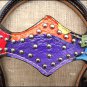 HILASON WESTERN LEATHER HORSE BRIDLE HEADSTALL HAND PAINT RAINBOW