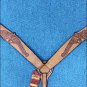 HILASON WESTERN LEATHER HORSE BREAST COLLAR TAN CROSS GUN
