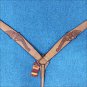 HILASON WESTERN LEATHER HORSE BREAST COLLAR TAN CROSS GUN
