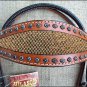 HILASON WESTERN LEATHER HORSE HEADSTALL BRIDLE MAHOGANY GOLD INLAY