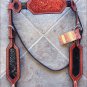 HILASON WESTERN LEATHER HORSE HEADSTALL BRIDLE MAHOGANY RED INLAY