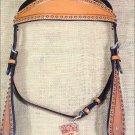 HILASON WESTERN LEATHER HORSE BRIDLE HEADSTALL TAN W/ STUDS