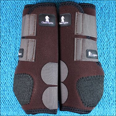SMALL CHOCOLATE CLASSIC EQUINE LEGACY SYSTEM HORSE FRONT SPORT BOOT PAIR