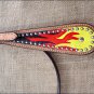 HILASON TACK WESTERN LEATHER HORSE BRIDLE HEADSTALL HAND PAINT FLAMES