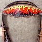 HILASON TACK WESTERN LEATHER HORSE BRIDLE HEADSTALL HAND PAINT FLAMES