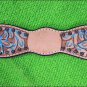HILASON WESTERN LEATHER HORSE BREAST COLLAR TAN W/ TURQUOISE INLAY