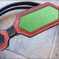HILASON WESTERN LEATHER HORSE HEADSTALL BRIDLE MAHOGANY LIME GREEN INLAY
