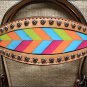 HILASON WESTERN LEATHER HORSE HEADSTALL BREAST COLLAR TAN CHEVRON INLAY