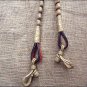RE103F- HILASON WESTERN RAWHIDE BRAIDED LEATHER SHOW 50" ROMAL ROMEL REINS HORSE