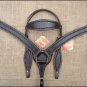 HILASON WESTERN LEATHER HORSE HEADSTALL BREAST COLLAR BARB WIRE HAND TOOL BLACK