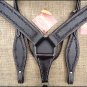 HILASON WESTERN LEATHER HORSE HEADSTALL BREAST COLLAR BARB WIRE HAND TOOL BLACK