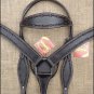 HILASON WESTERN LEATHER HORSE HEADSTALL BREAST COLLAR BARB WIRE HAND TOOL BLACK