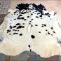 SE172F HILASON HAIR ON LEATHER ARGENTINA COWHIDE SKIN RUG CARPET EXOTIC TRICOLOR