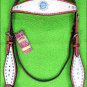 HILASON WESTERN LEATHER HORSE BRIDLE HEADSTALL WHITE HAIR BLING CONCHO