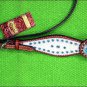 HILASON WESTERN LEATHER HORSE BRIDLE HEADSTALL WHITE HAIR BLING CONCHO