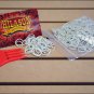 HILASON HORSE TACK RUBBER BRAID BANDS WHITE WITH RED COMB