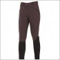 34" HORZE ACTIVE WOMENS COTTON ELASTIC LEATHER FULL SEAT RIDING BREECHES BROWN