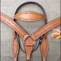 HILASON WESTERN HAND TOOL BARB WIRE LEATHER HORSE BRIDLE HEADSTALL BREAST COLLAR