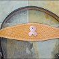 HILASON WESTERN LEATHER HORSE HEADSTALL W/ BREAST CANCER CONCHO